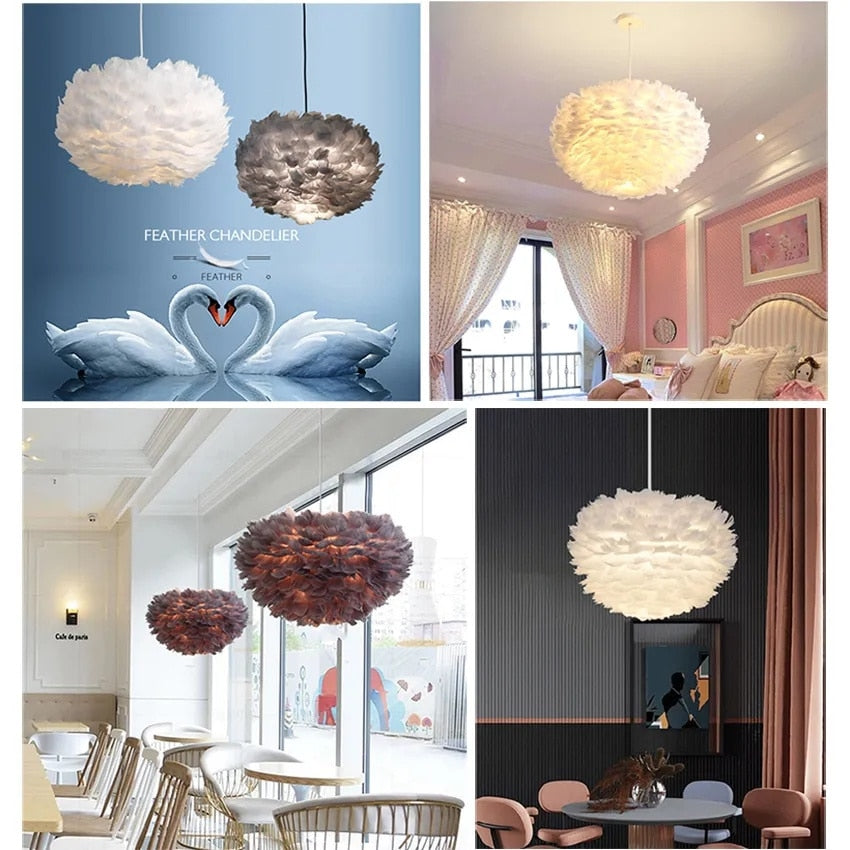 IIS Silki Feather Pendant Light Hanging Ceiling Light