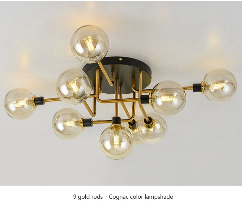 Wad Nordic Round Glass Chandelier