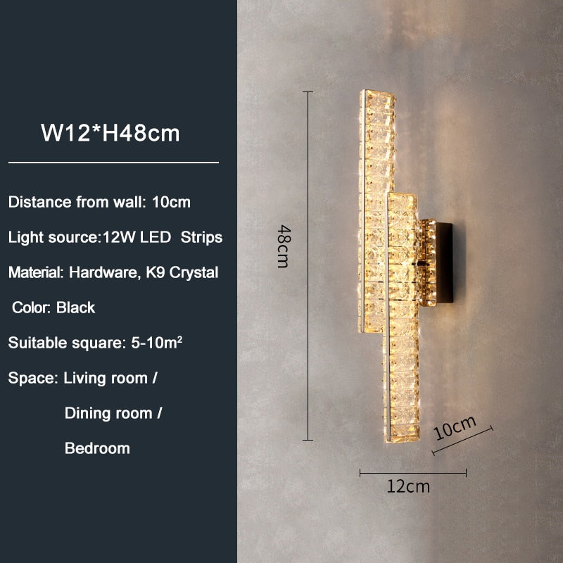 Ylk V Crystal Wall Sconce