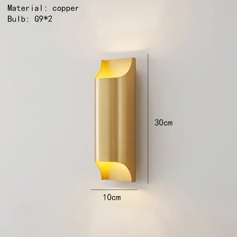 Yrsa Modern Brass Wall Lamp