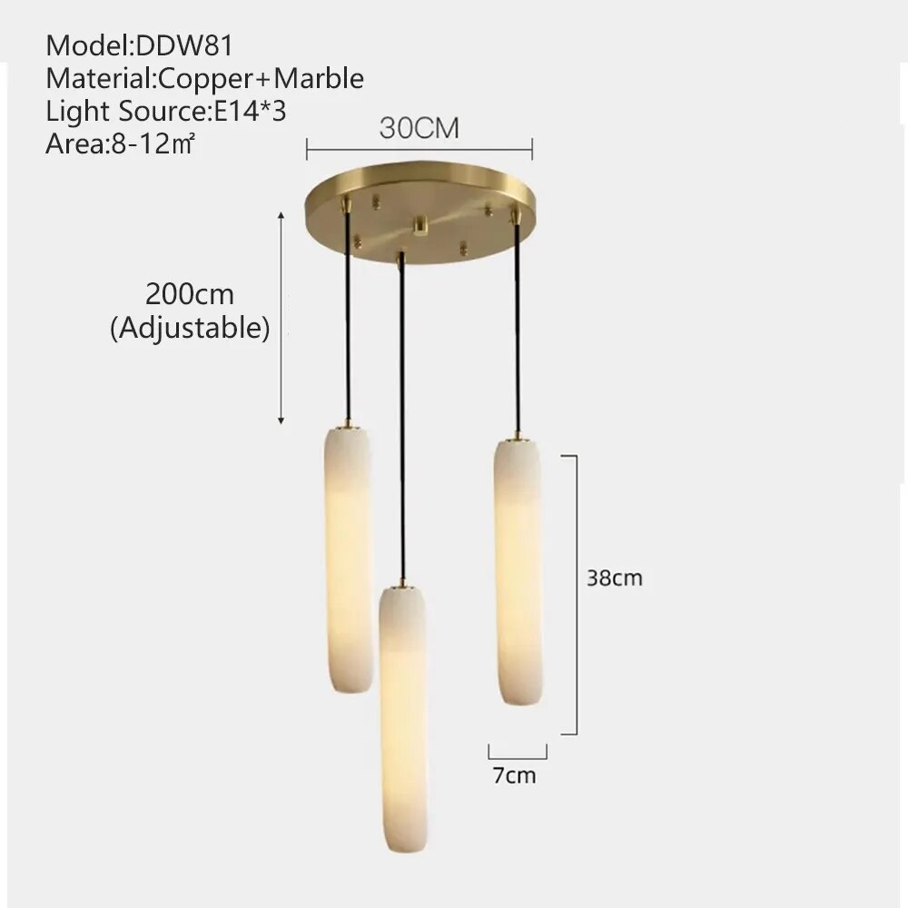 Olga Marble Luxury Hanging Light