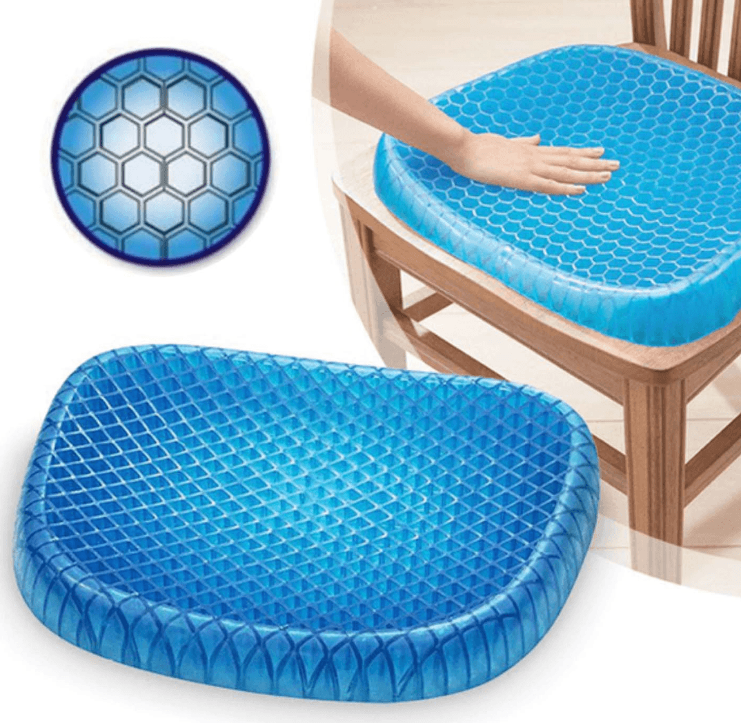 Gel Seat Cushion Support Pad for Chair & Car - Tailbone, Coccyx - Nordic Side - Coccyx seat cushion, egg sitter, egg sitter support cushion, Flexible Gel Seat, gel cushion, gel cushion for ch