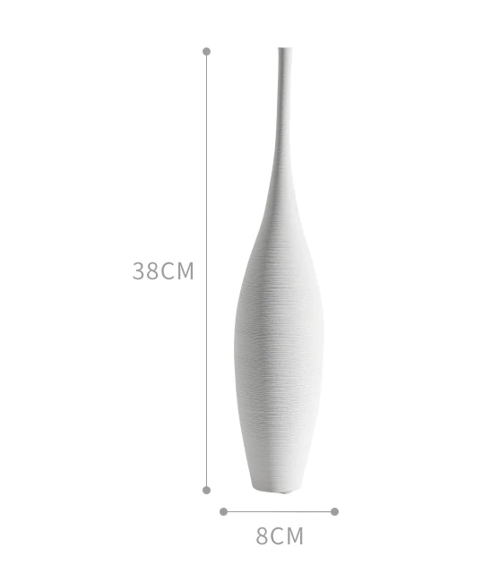 Modern Pure White Ceramic Vases
