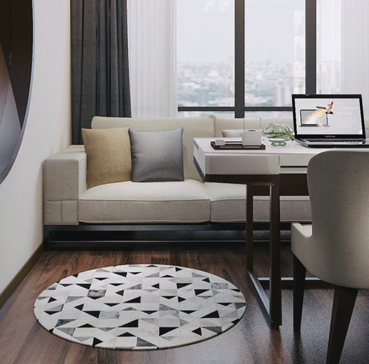 Spotted Triangles Cowhide Rug - Nordic Side - rugs, Rugs & Carpets