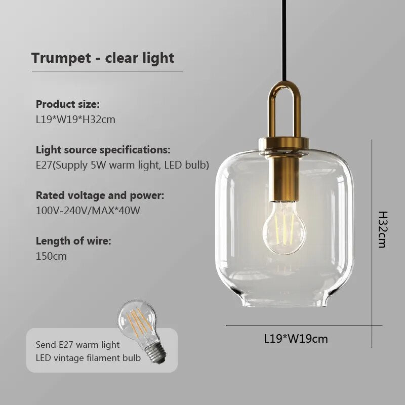 Modern Glass Pendant Lamp Light