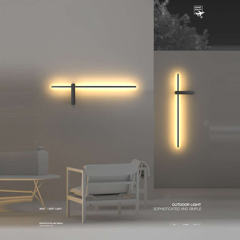 IIS Outdoor Wall Light Long Waterproof IP54 Light Fixture Aluminum