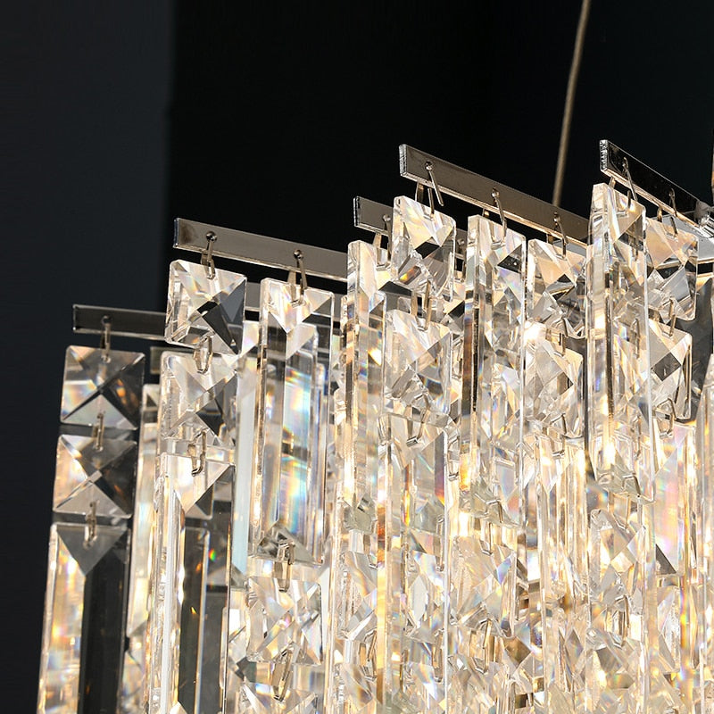 YLK Kitchen Island Modern Crystal Chandelier