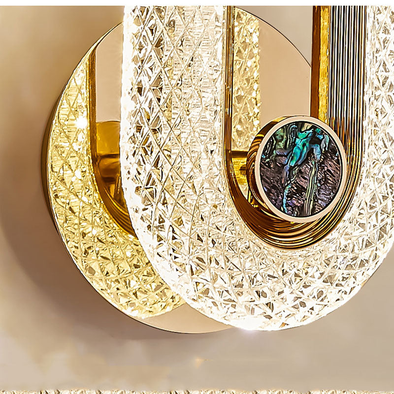 LYF Miraa Oval/Round Crystal Modern LED Wall Lamp