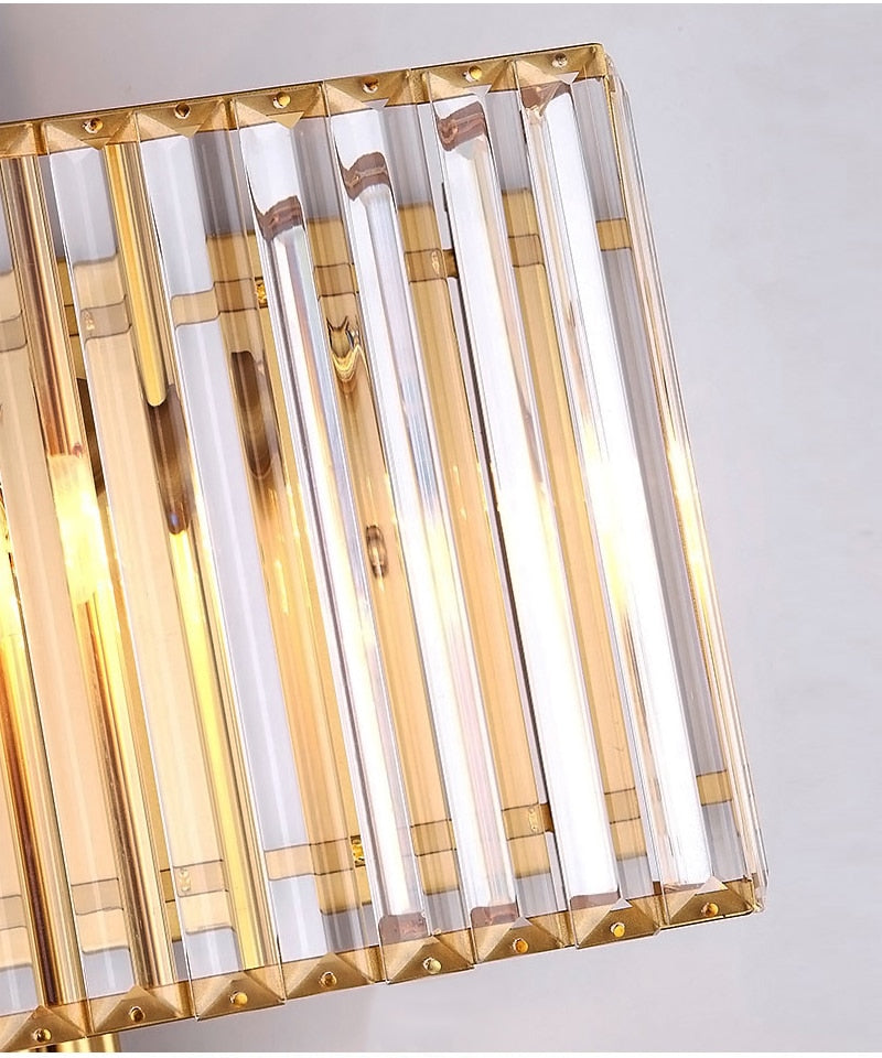 Ylk Black/Gold Crystal Wall Lamp