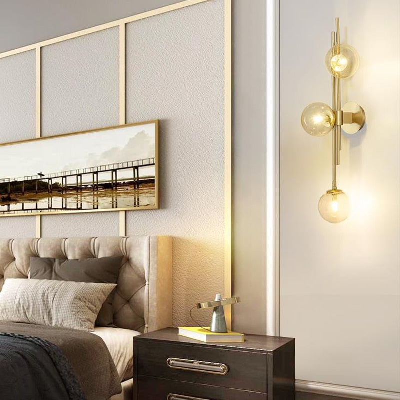 OUD Shadowcaster Green White Glass Ball Wall Lamps