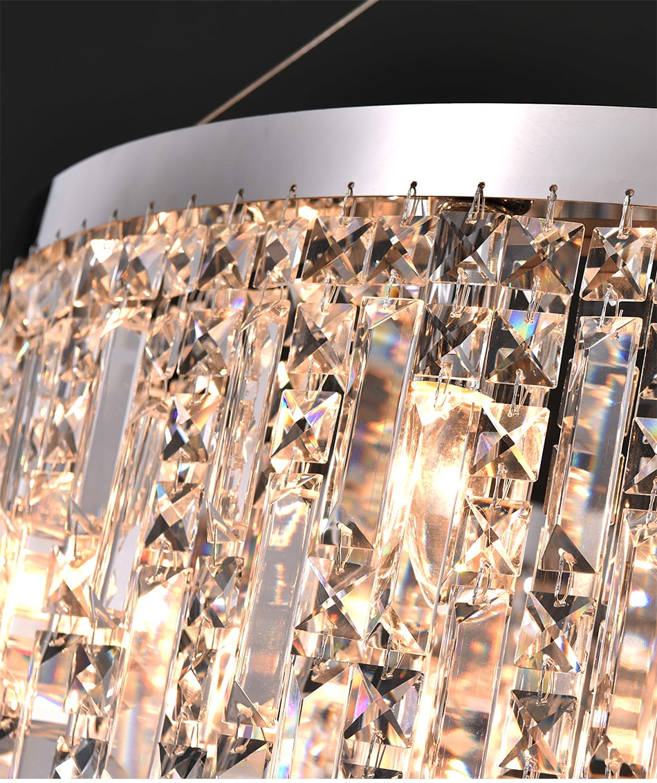 Ylk Violet Crystal Chandelier Decor