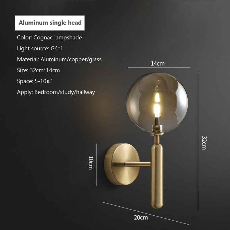 Wad Nordic Glass Balcony Light