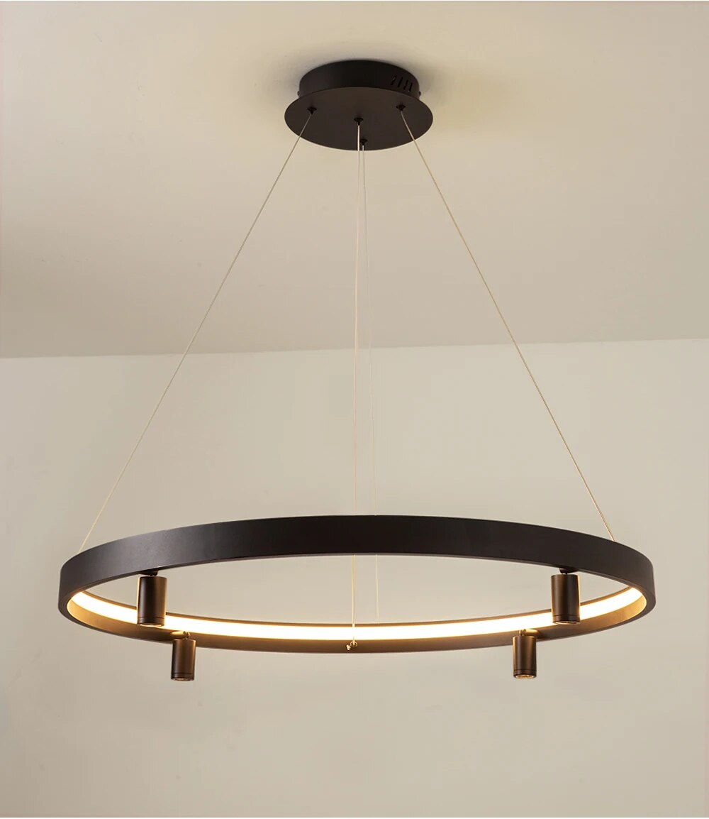 Ylk Black/Gold Spotlight Chandelier
