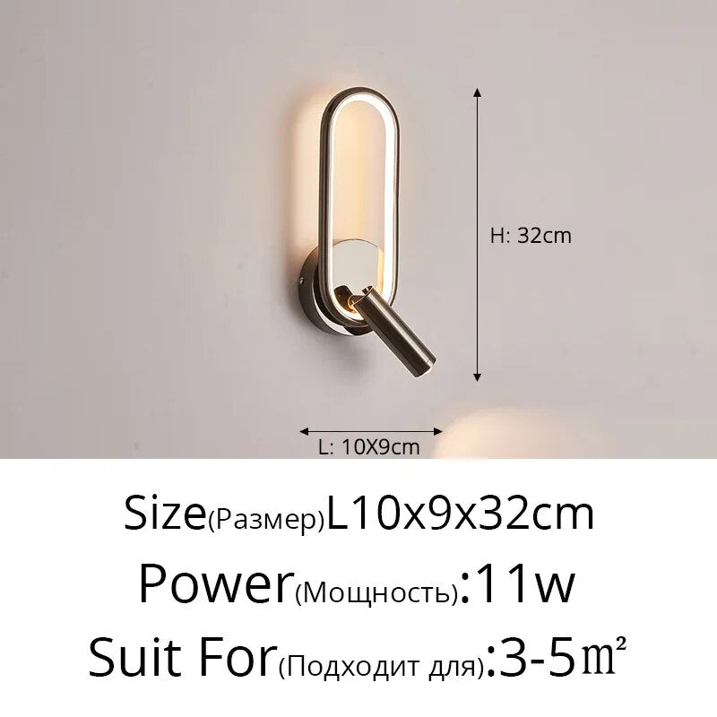 Touch Sensor Rotatable Spotlight Modern LED Wall Lights