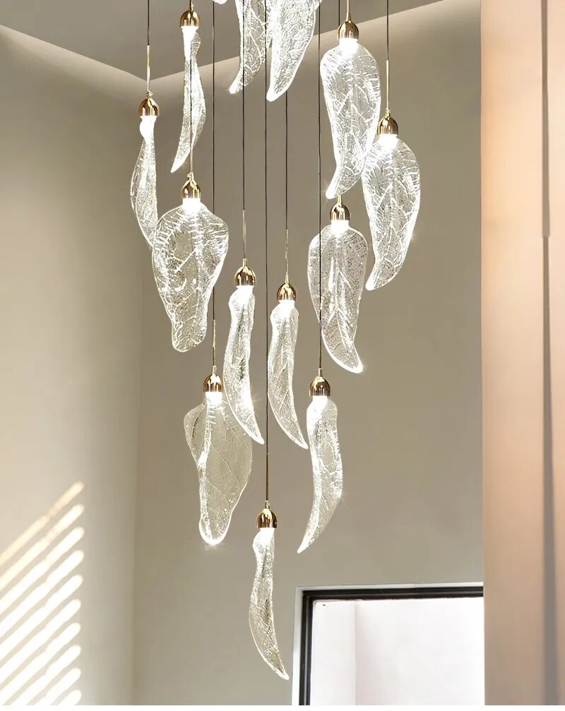 Ylk Crystal Leaf LED Chandelier