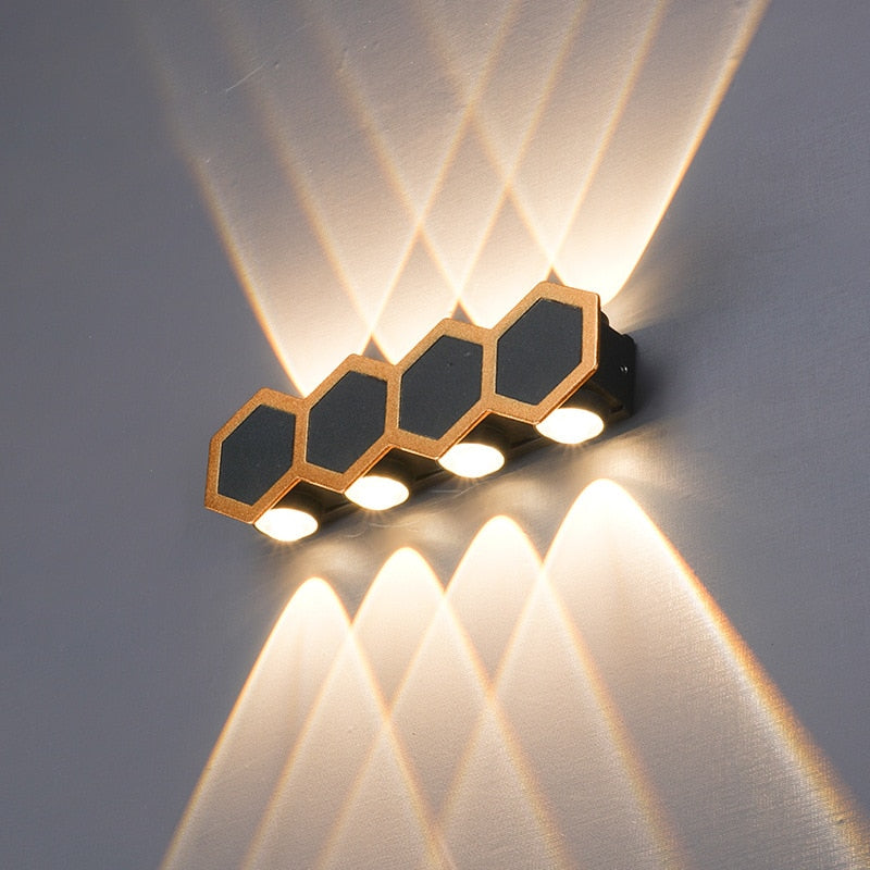 WIN LED Waterproof Hexagonal Outdoor IP65 Wall Light Up And Down Double-headed