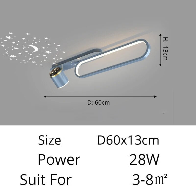 MAV Star Projection Modern Aisle Ceiling Lights with Spotlights