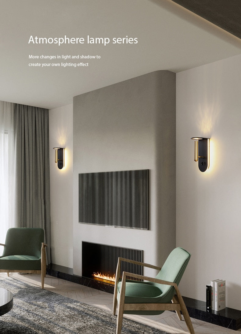 Win Nordic Flame Effect Wall Light