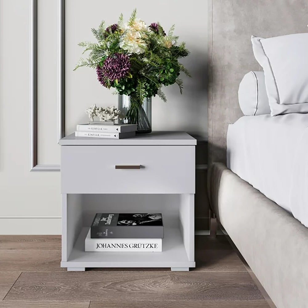 Ulf - Modern Black Nightstand Small Bedside Table