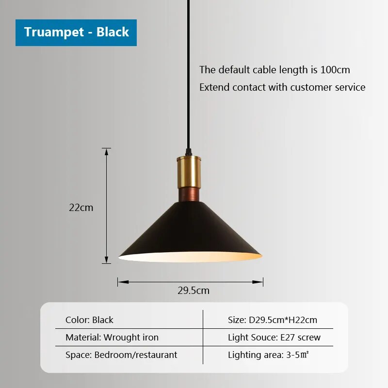 Nordic Industrial retro loft simple Hanging Light