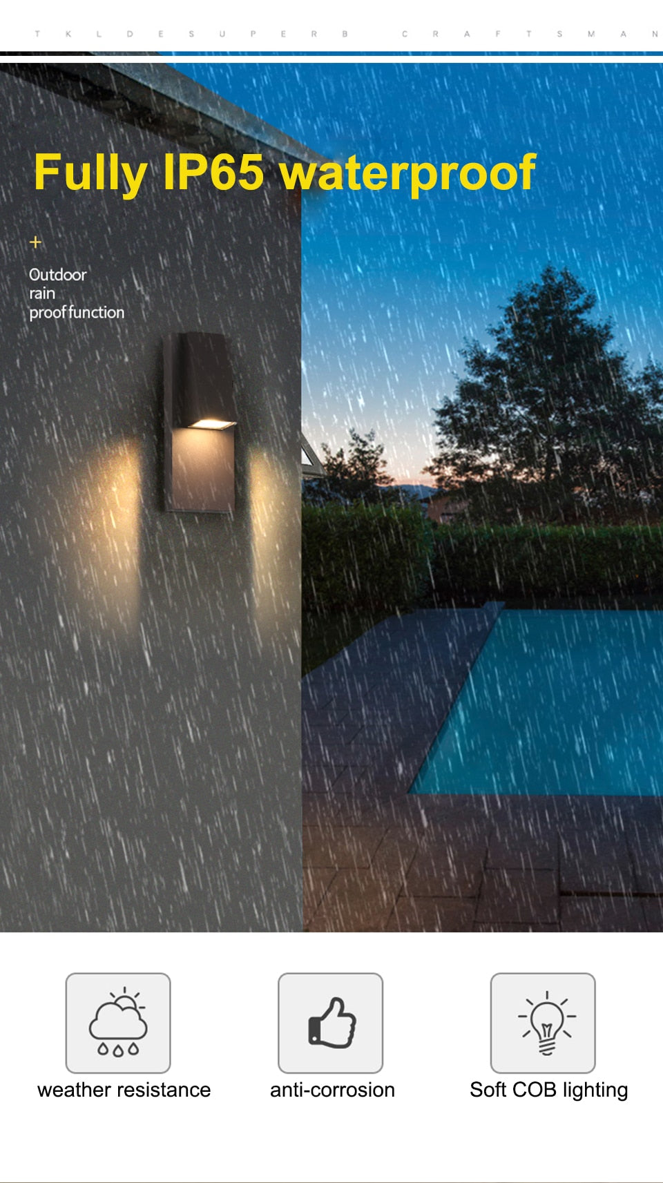 IIS Waterproof Outdoor LED Wall Lighting Retro Vintage