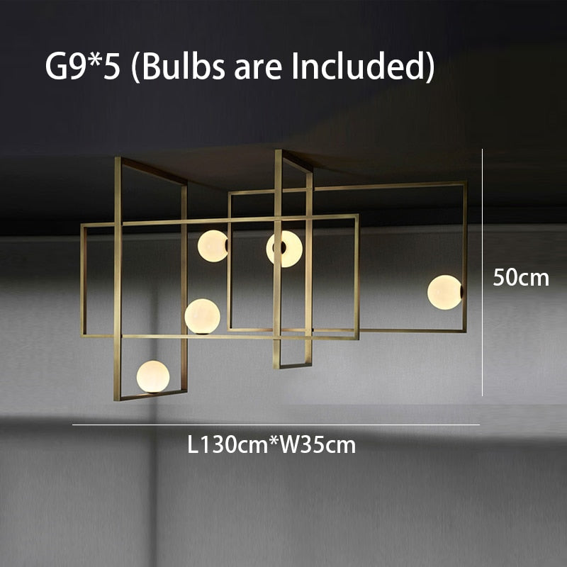 Mak Rectangle Modern Artistic Ceiling Light