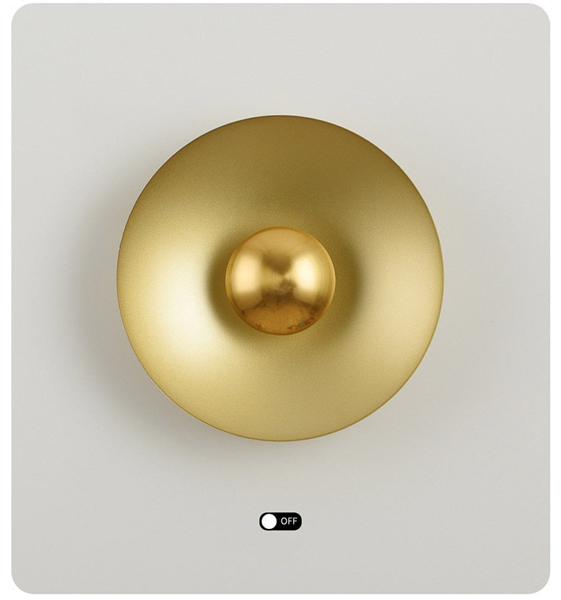 WIN Light luxury living room background round color wall lamp