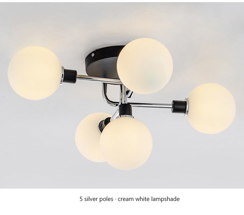 Wad Nordic Round Glass Chandelier