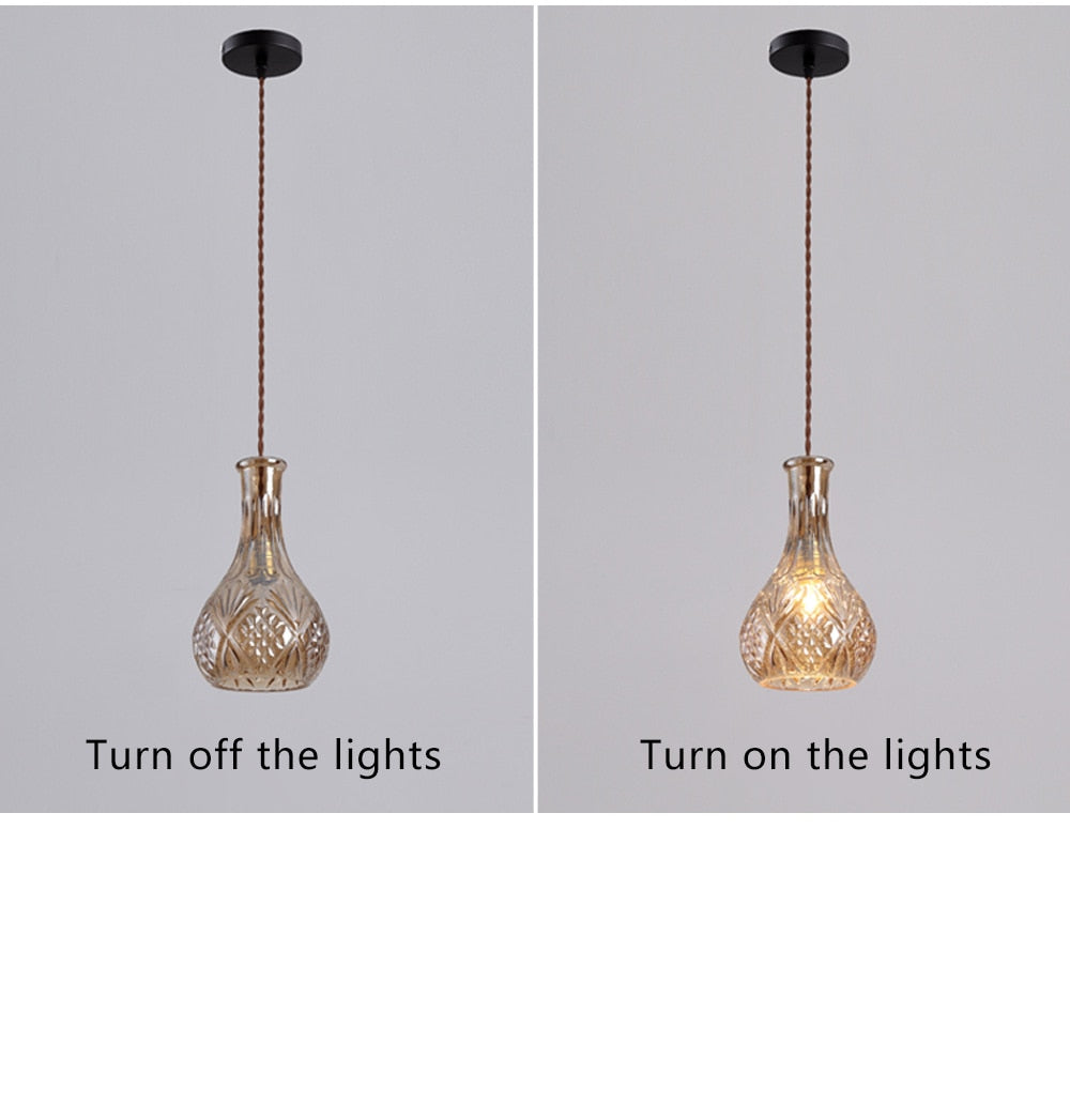 HEN Aegea Retro Glass Lampshade Pendant Lights