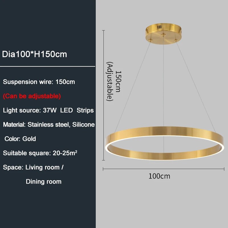 Ylk Ring Design Chandelier Light