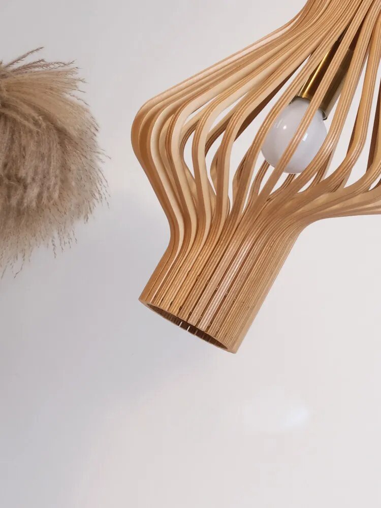 Nordic Wooden Cage Chandelier Birdcage Pendant Lights