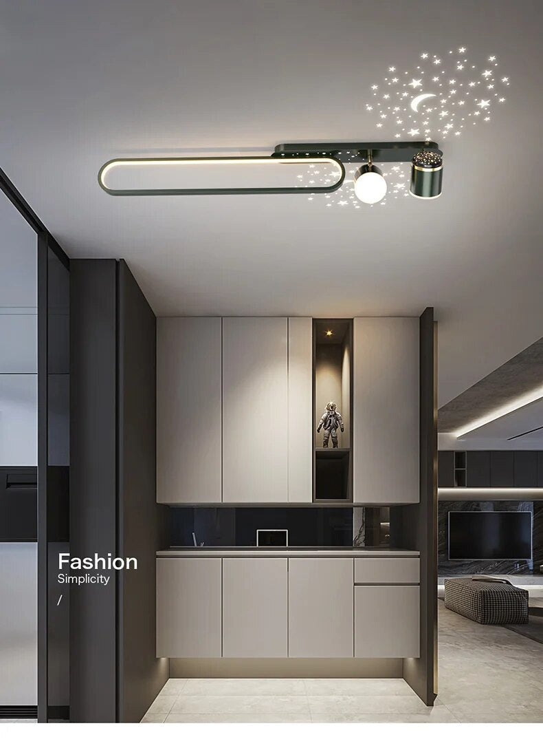 MAV Star Projection Modern Aisle Ceiling Lights with Spotlights