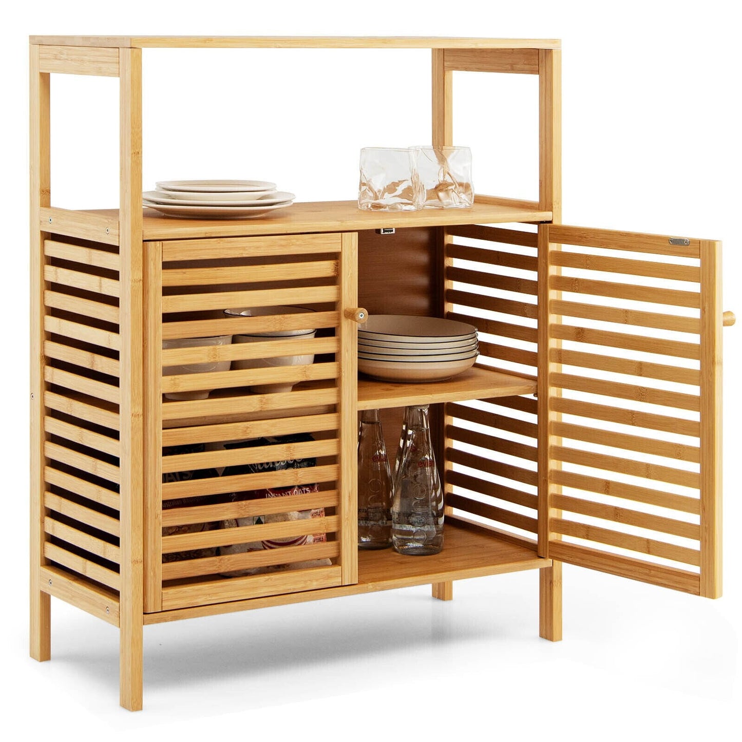 Fredrika - Bamboo Wood Storage Cabinets Bathroom Cabinets