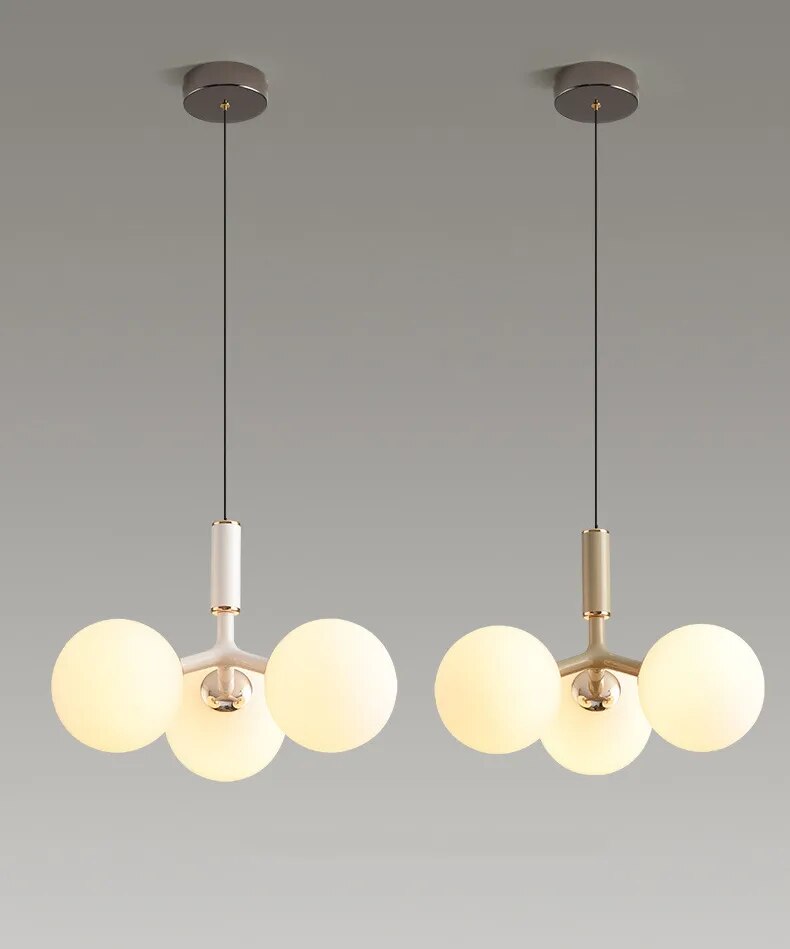 Nordic Modern and Minimalist Magic Bean 9 White Glass