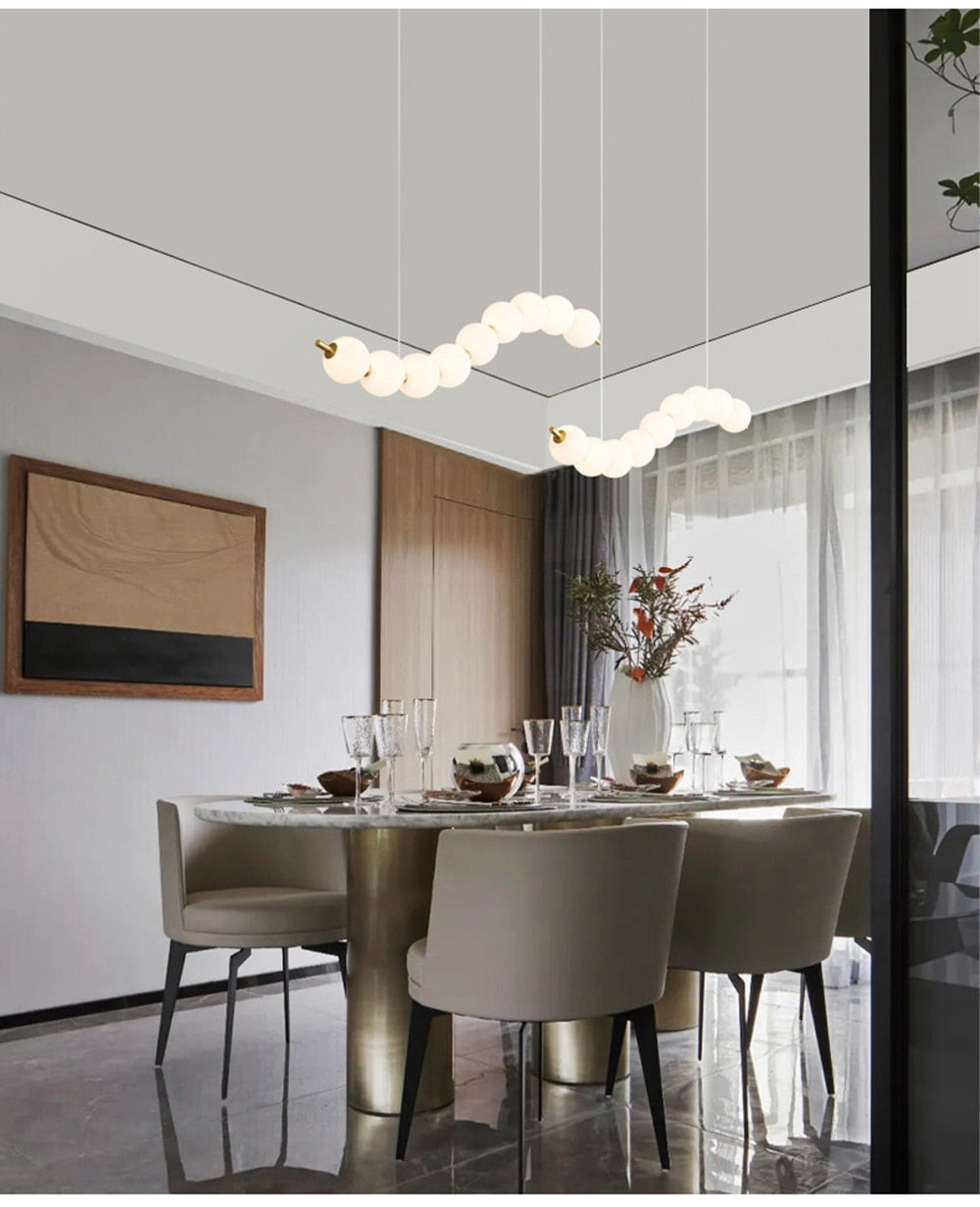 Mak Modern White Ball Pendant Light