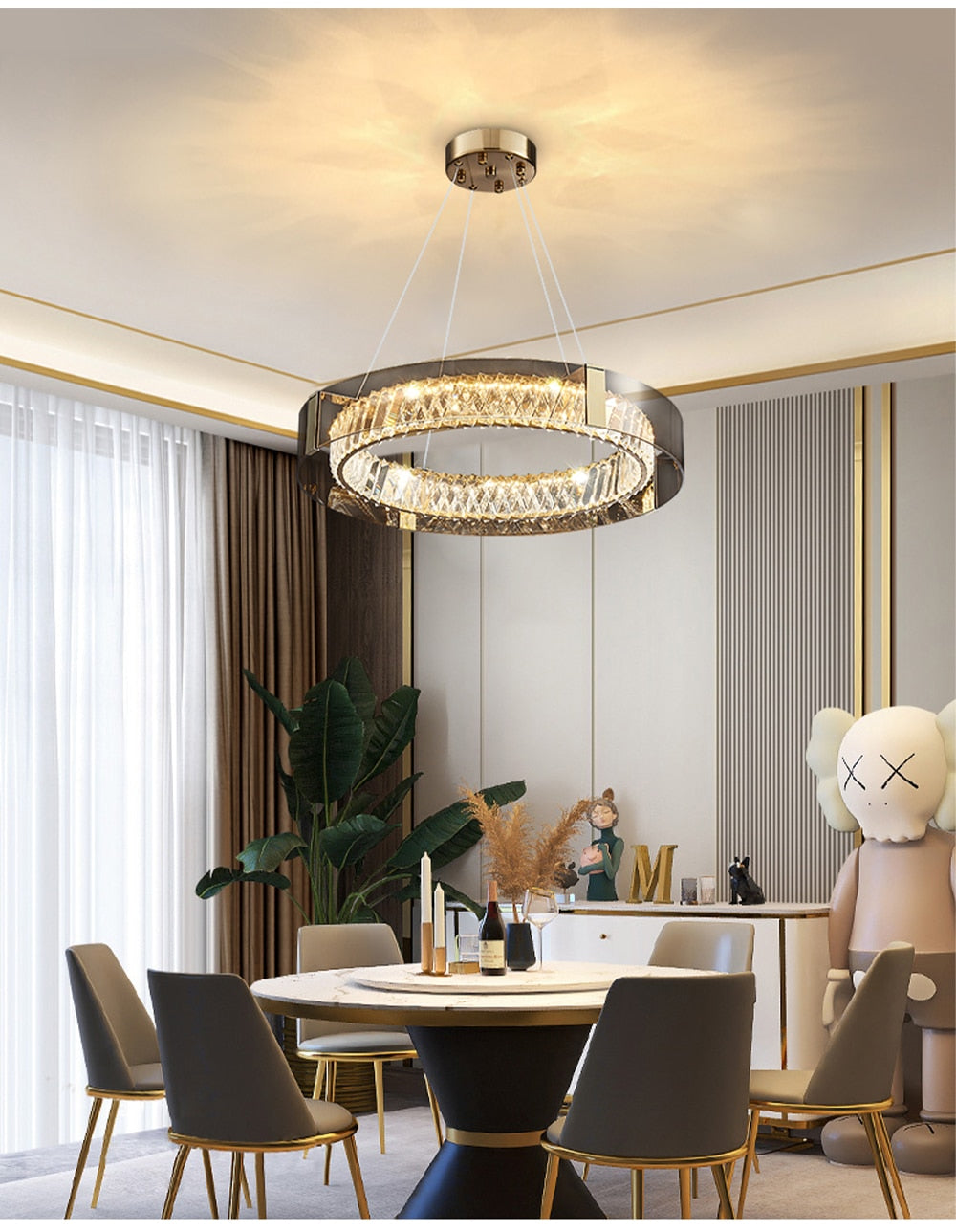 Mak Plafonnier Crystal Pendant Light