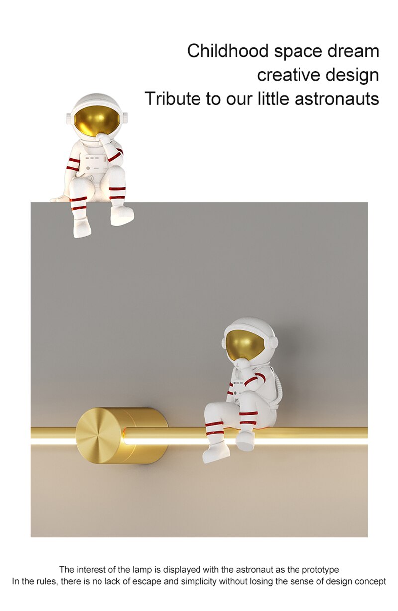 Lyf Sitting Astronaut Wall Lamp
