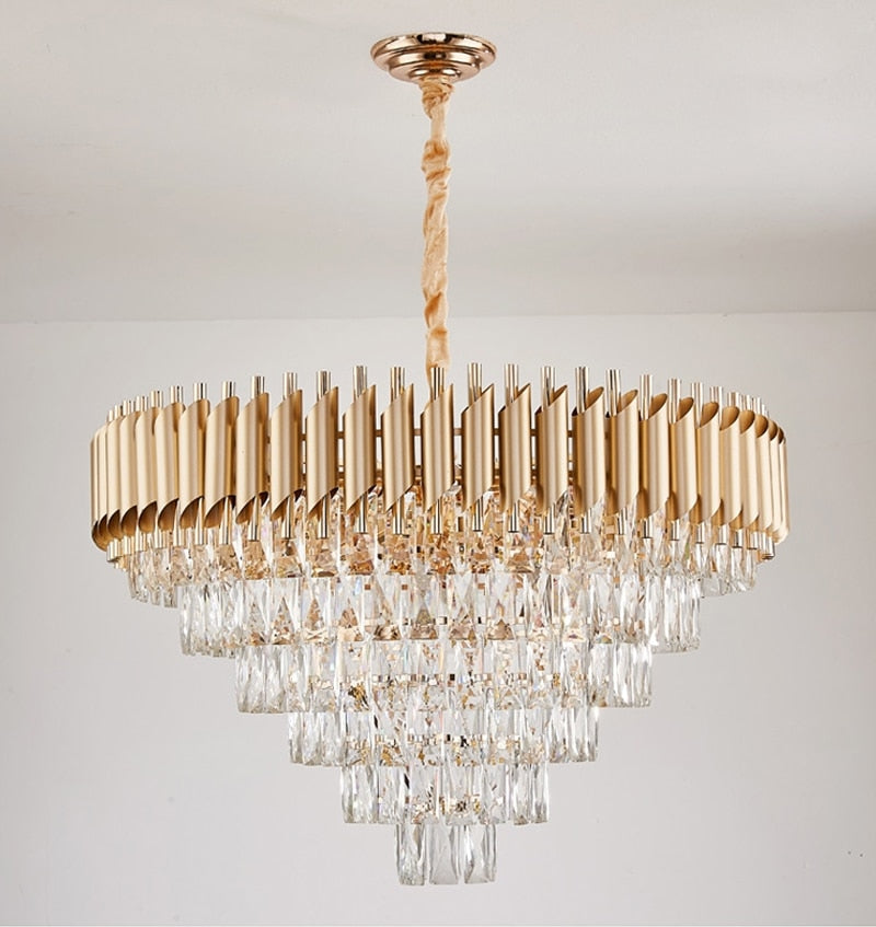 Ylk Black/Gold Zivah Crystal Chandelier