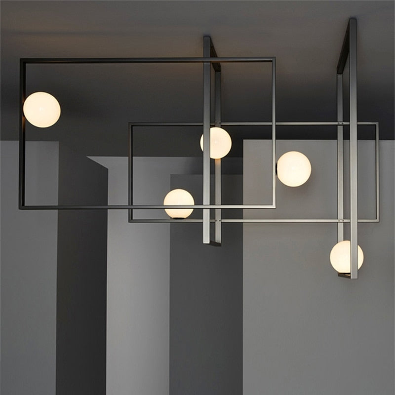 Mak Rectangle Modern Artistic Ceiling Light