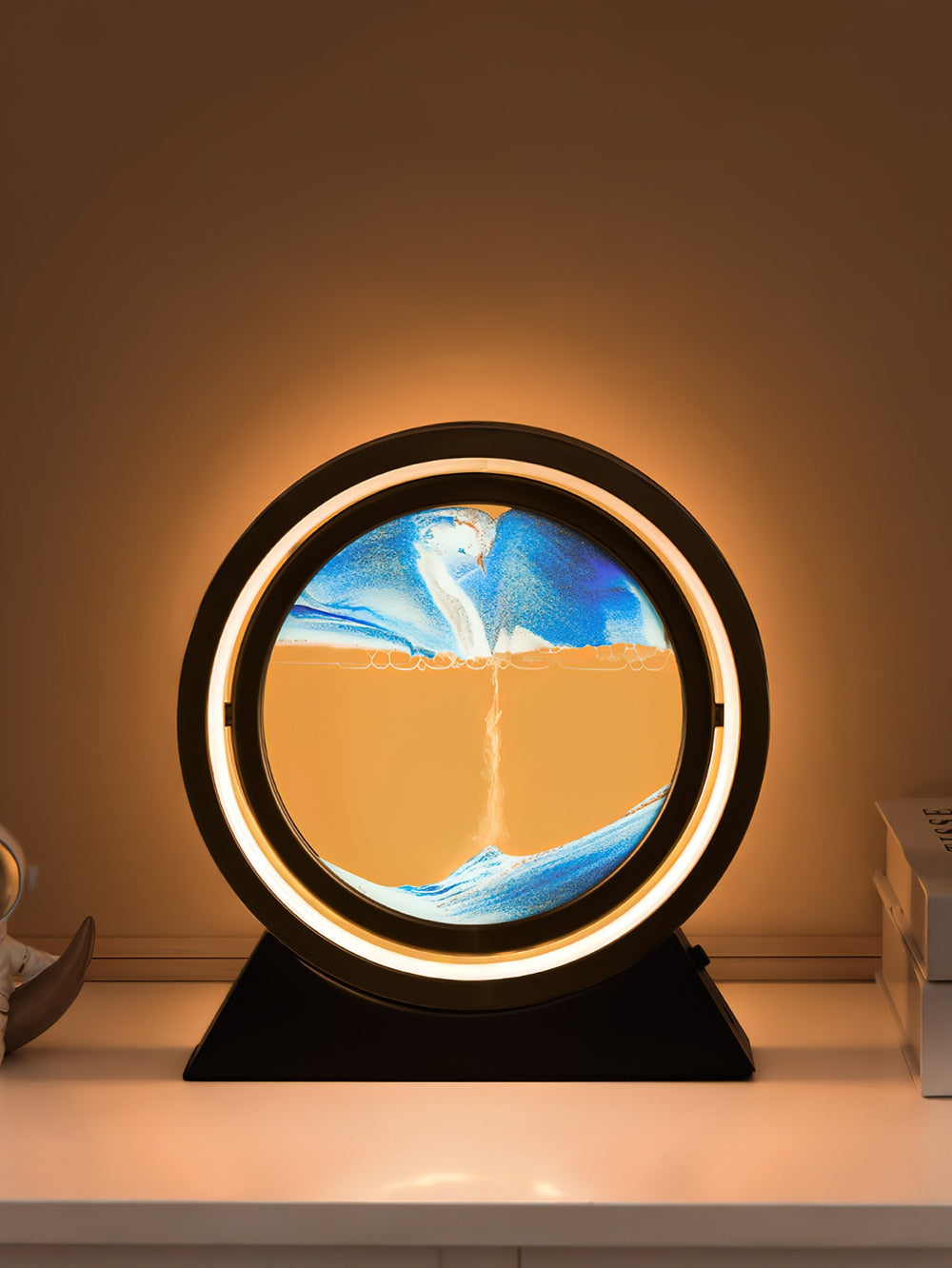 PQ 360° Rotate LED Sand Painting Night Lights