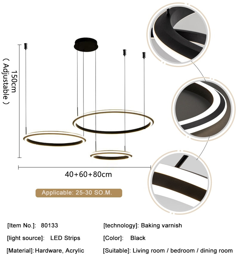 Ylk Ring Luxury LED Chandelier