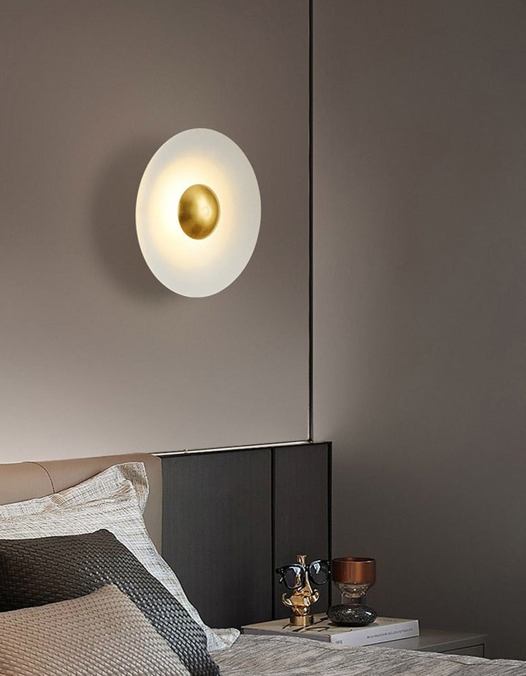 WIN Light luxury living room background round color wall lamp