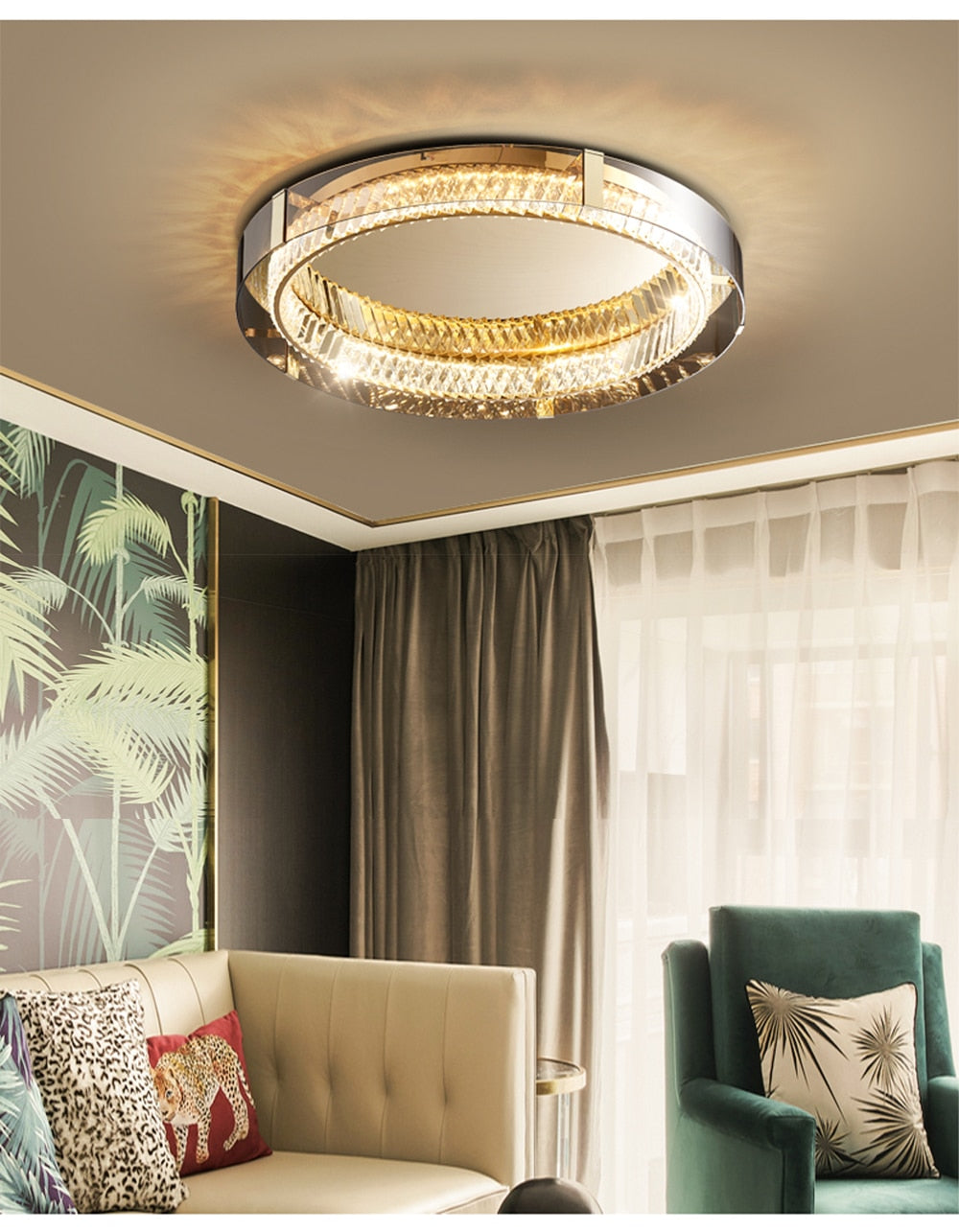 Mak Plafonnier Crystal Pendant Light