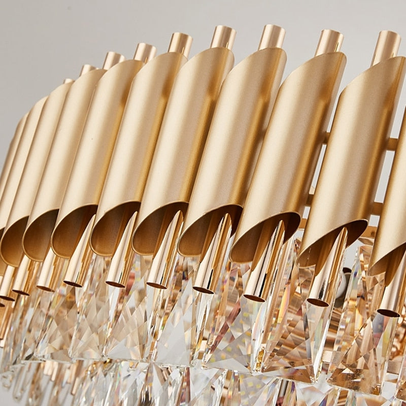 Ylk Black/Gold Zivah Crystal Chandelier