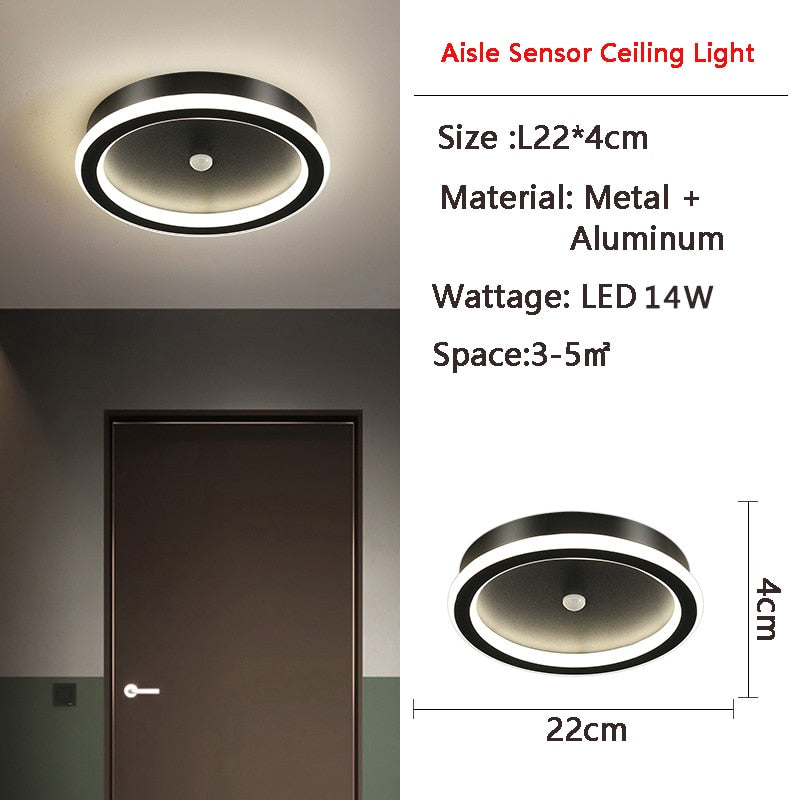 Human PIR Motion Sensor LED Ceiling Lamp