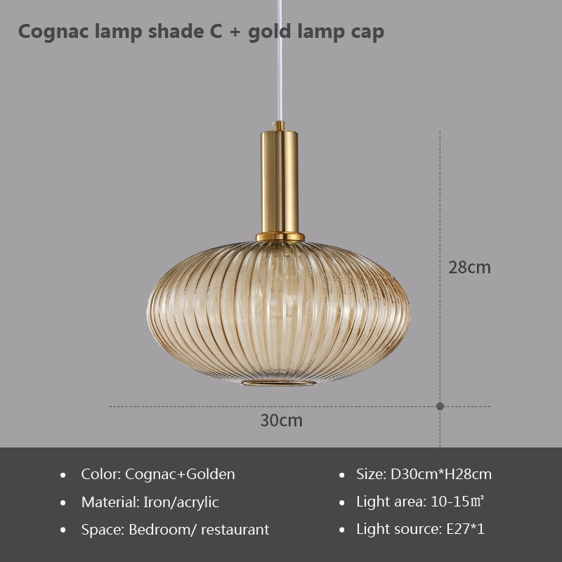 Wad Nordic Colorful Glass Pendant Light