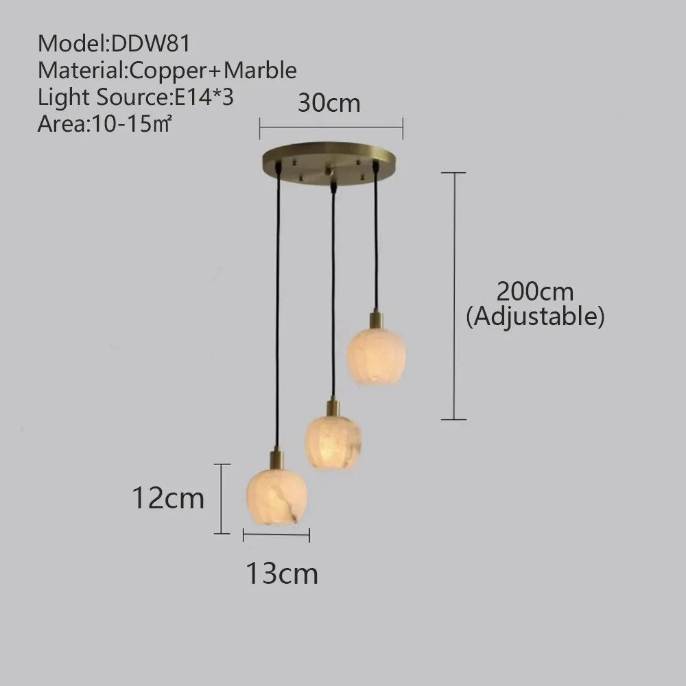 Olga Marble Luxury Hanging Light