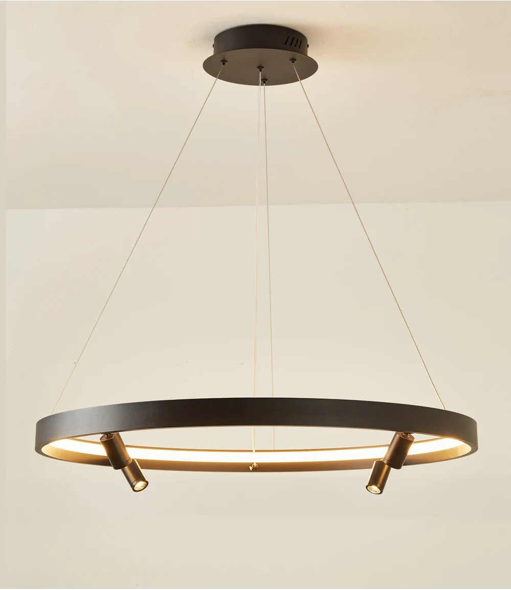 Ylk Black/Gold Spotlight Chandelier
