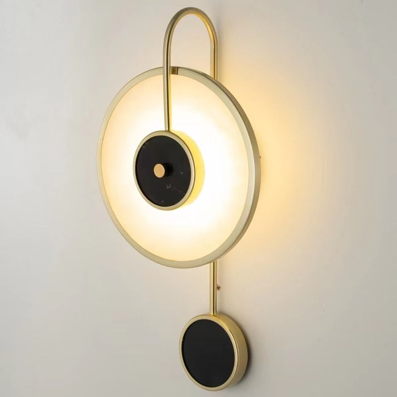 Oud Nordic Round Marble Sconce