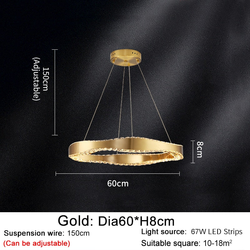 Ylk Modern Crystal Chandelier Fixture